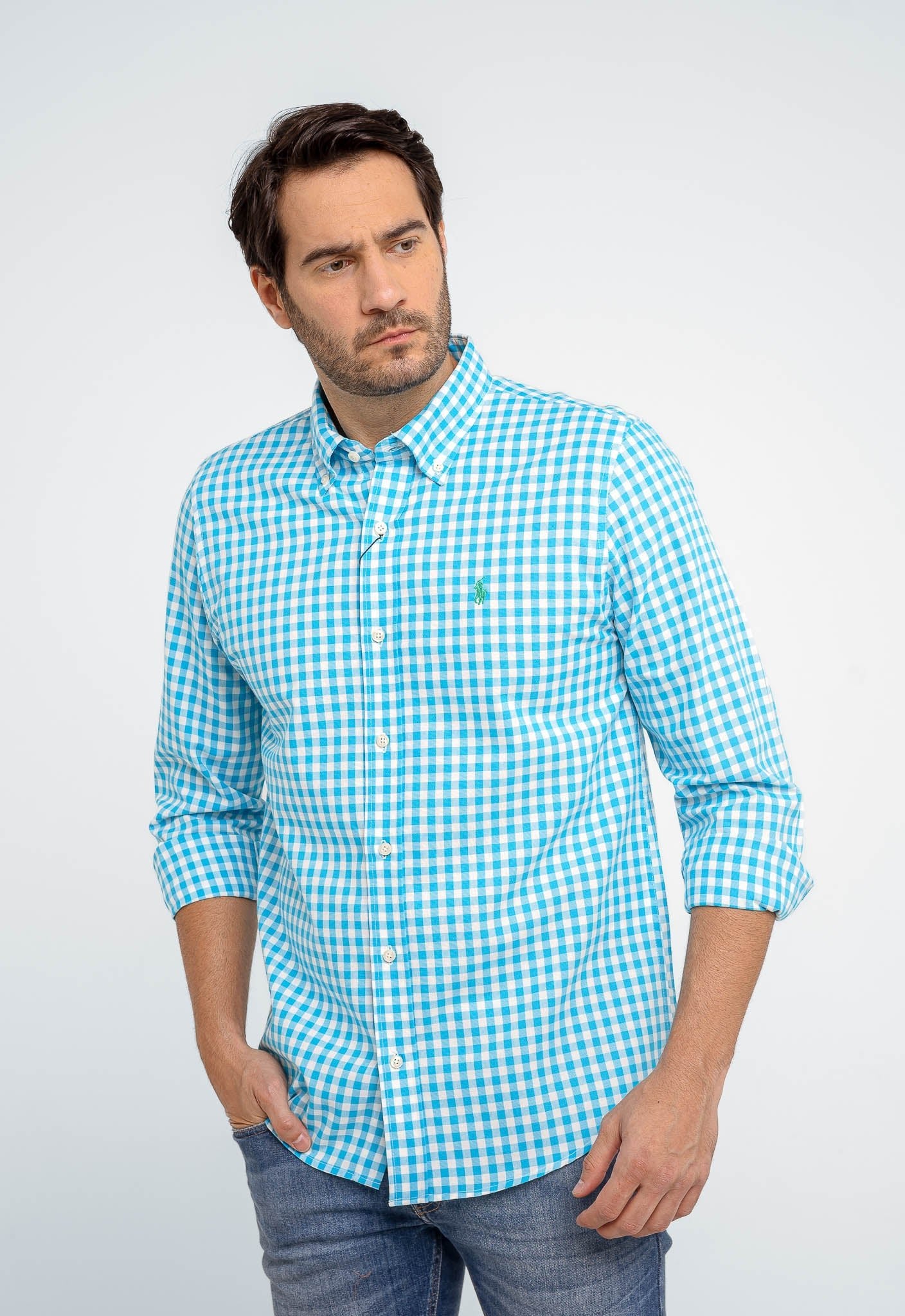 Camisa RL Custom Xadrez Fit Manga Longa - Henri Store