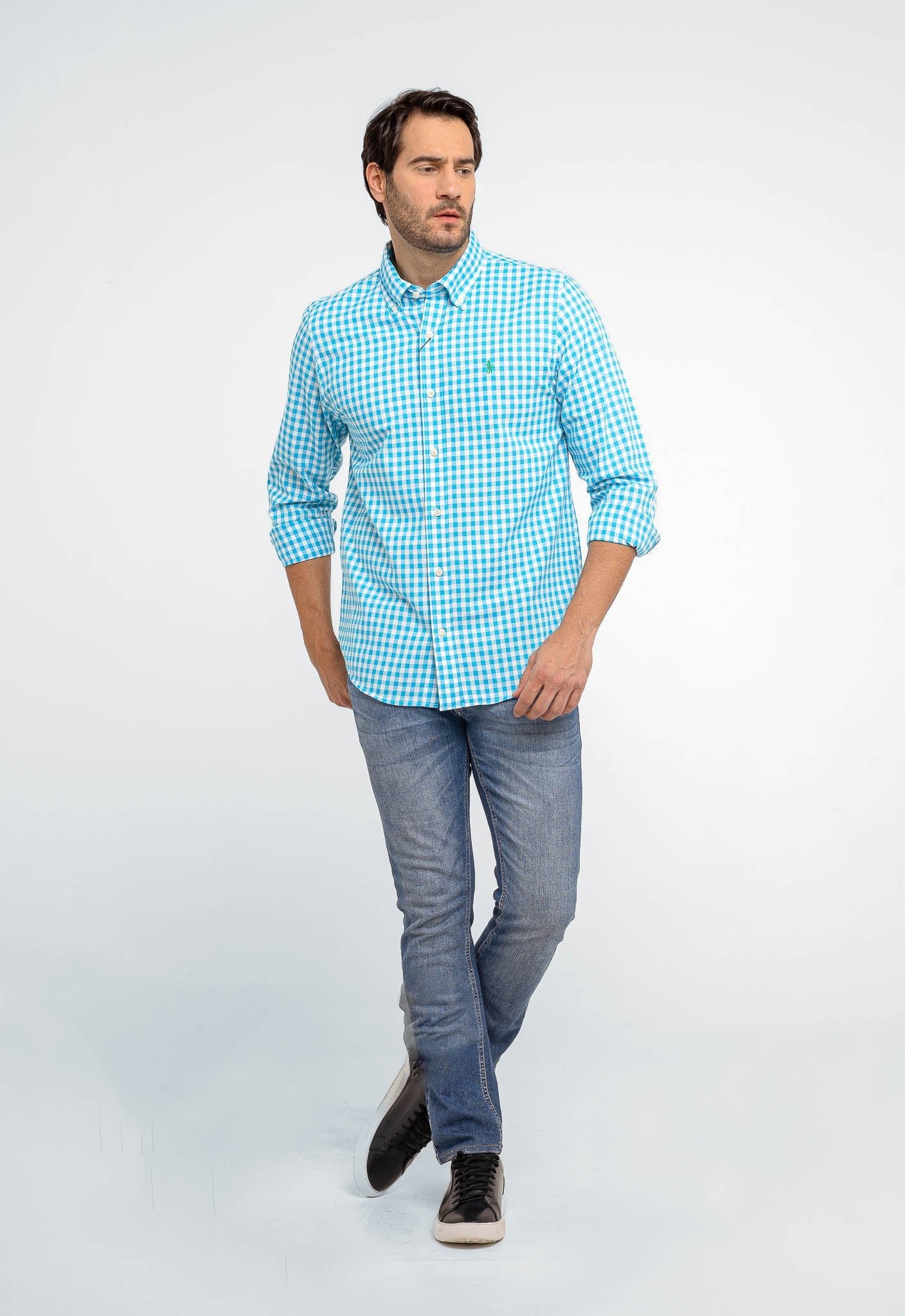 Camisa RL Custom Xadrez Fit Manga Longa - Henri Store