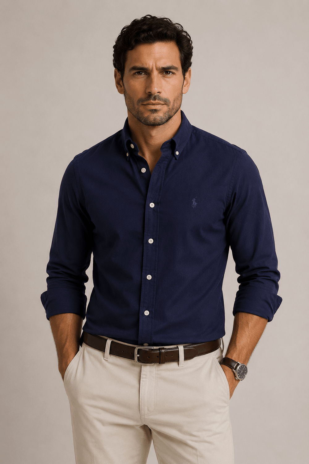 Camisa RL Linho Manga Longa Custom Fit - Henri Store