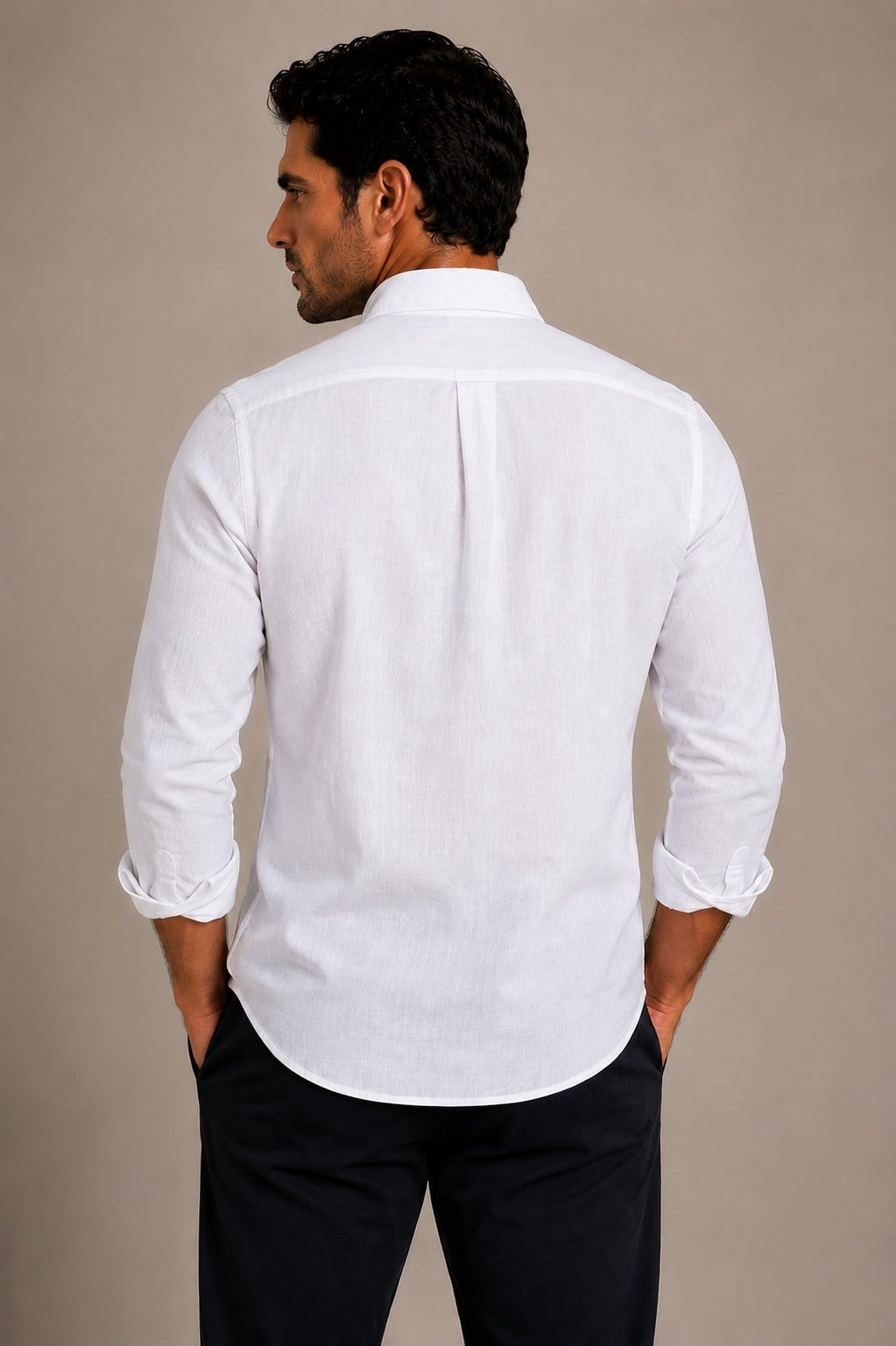 Camisa RL Linho Manga Longa Custom Fit - Henri Store