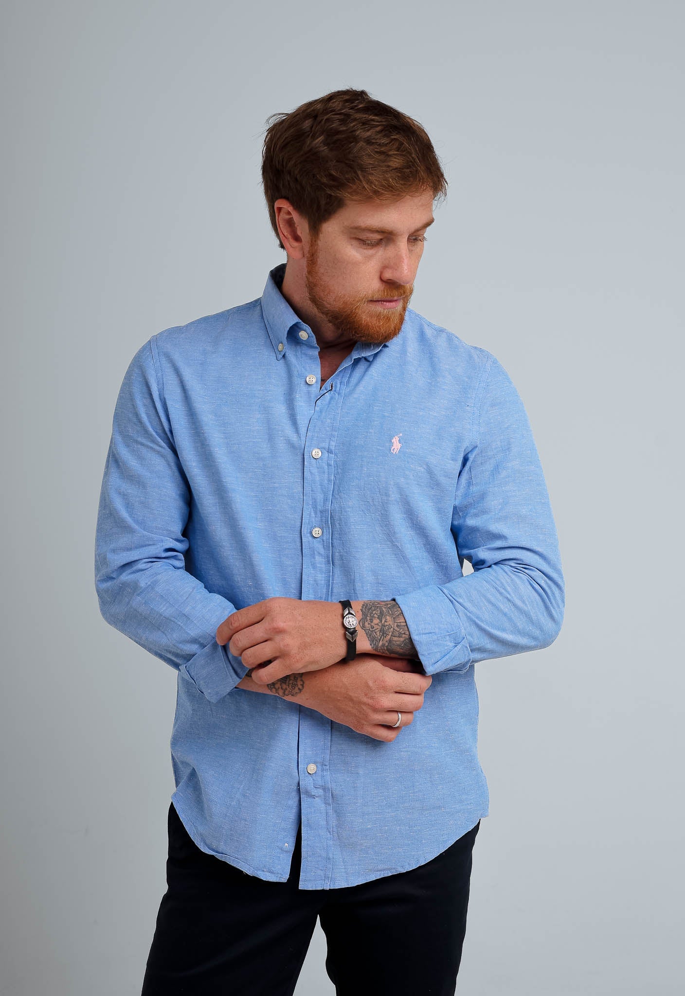 Camisa RL Linho Manga Longa Custom Fit - Henri Store
