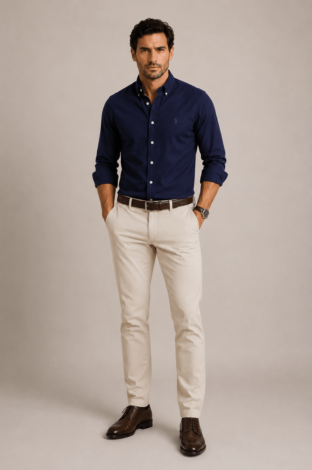 Camisa RL Linho Manga Longa Custom Fit - Henri Store