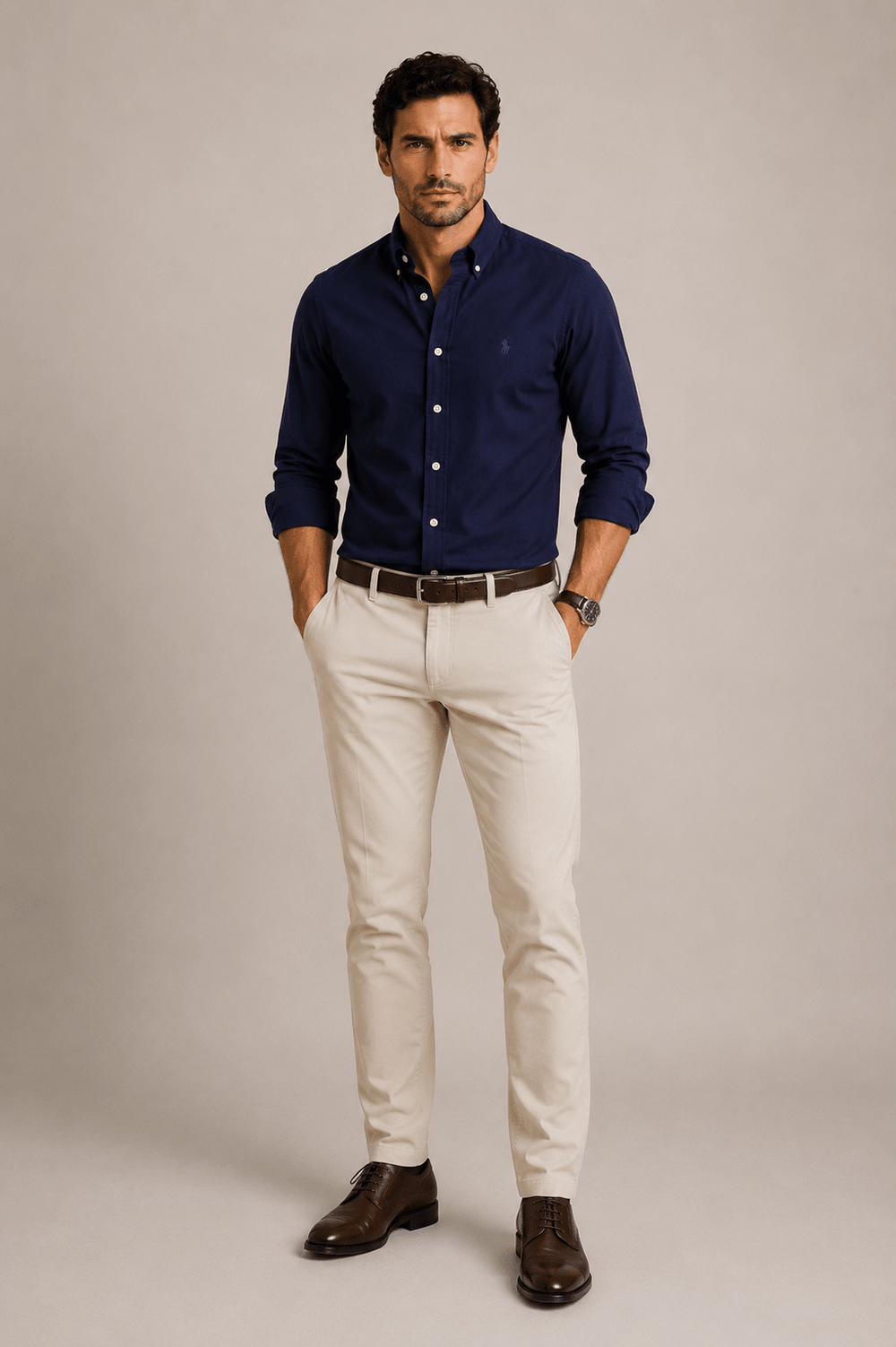 Camisa RL Linho Manga Longa Custom Fit - Henri Store