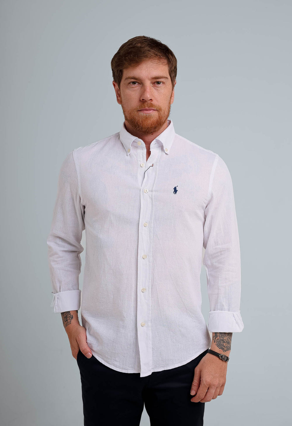 Camisa RL Linho Manga Longa Custom Fit - Henri Store