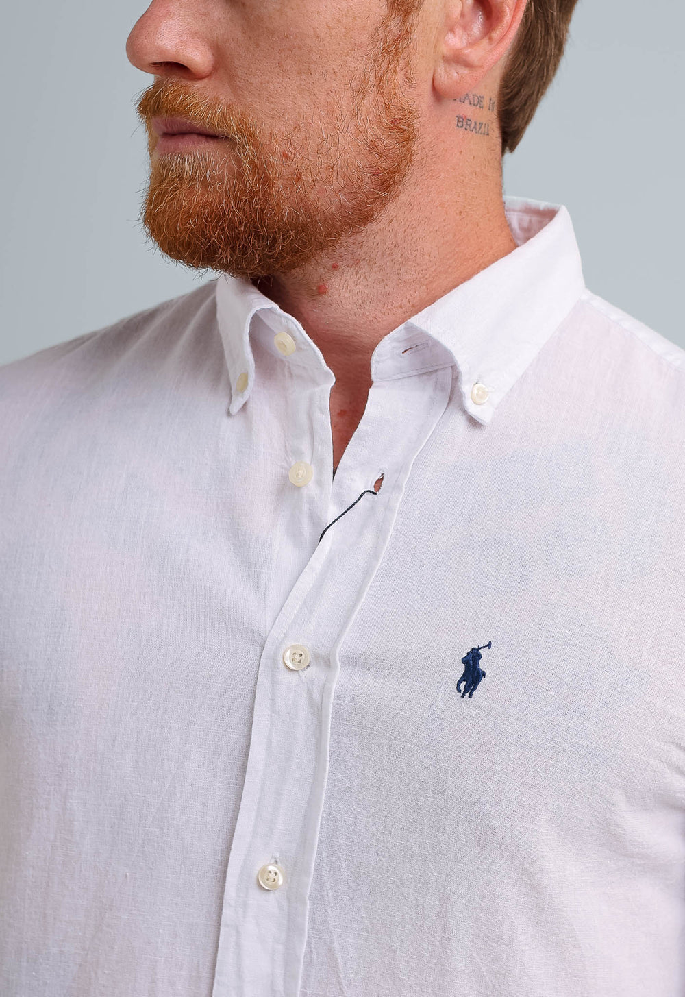 Camisa RL Linho Manga Longa Custom Fit - Henri Store