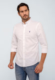 Camisa RL Lisa Custom Fit Manga Longa Poney Cor Unica - Henri Store
