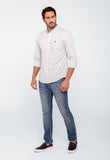Camisa RL Lisa Custom Fit Manga Longa Poney Cor Unica - Henri Store