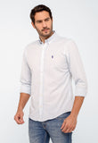Camisa RL Lisa Custom Fit Manga Longa Poney Cor Unica - Henri Store