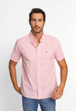 Camisa RL Manga Curta Custom Fit Rosa Xadrez Ponei Colorido - Henri Store