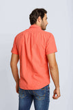 Camisa RL Manga Curta Custom Fit Salmao Ponei Azul - Henri Store