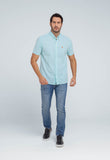 Camisa RL Manga Curta Custom Fit Xadrez Verde Ponei Laranja - Henri Store