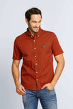 Camisa RL Manga Curta Xadrez Vermelho Coral Poney Azul - Henri Store