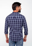 Camisa RL Manga Longa Custom Fit Xadrez Azul - Henri Store