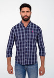 Camisa RL Manga Longa Custom Fit Xadrez Azul - Henri Store