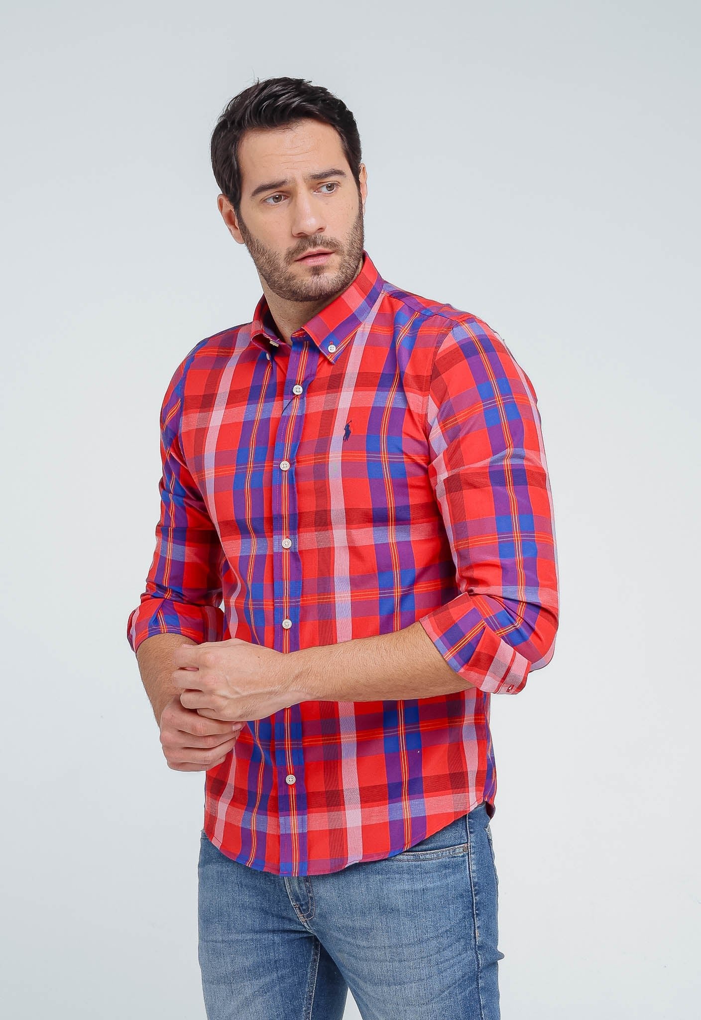 Camisa RL Manga Longa Custom Fit Xadrez - Henri Store
