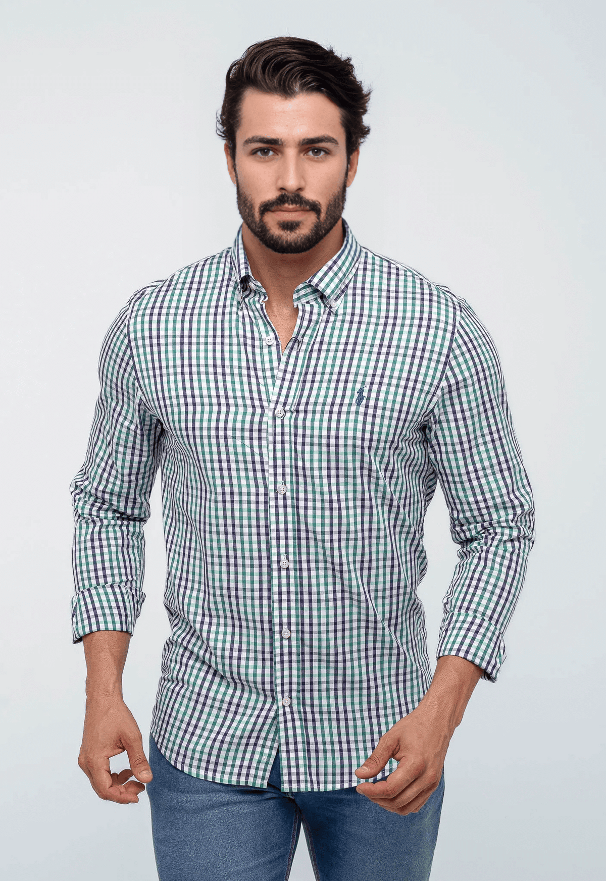 Camisa RL Manga Longa Custom Fit Xadrez - Henri Store