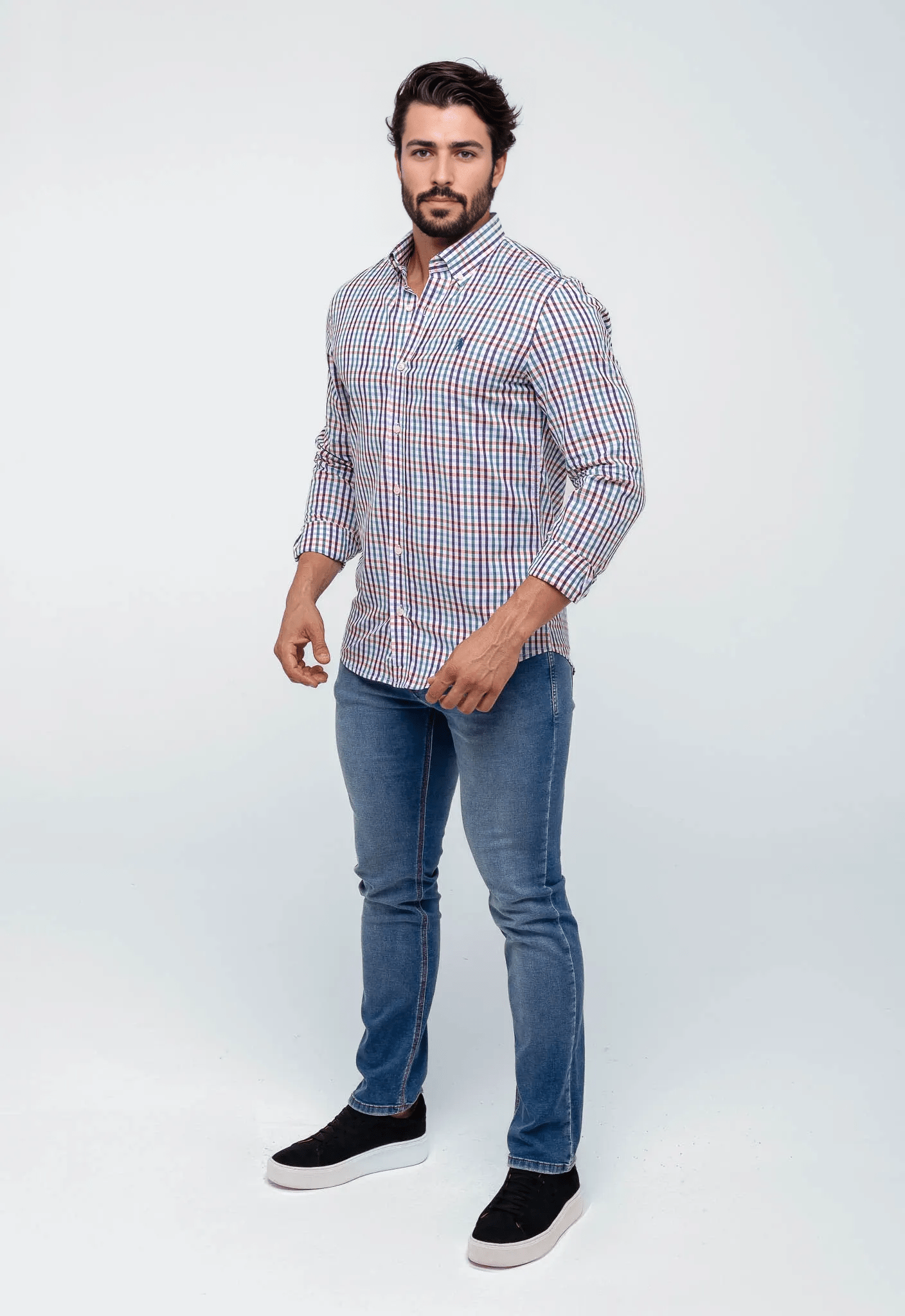 Camisa RL Manga Longa Custom Fit Xadrez - Henri Store