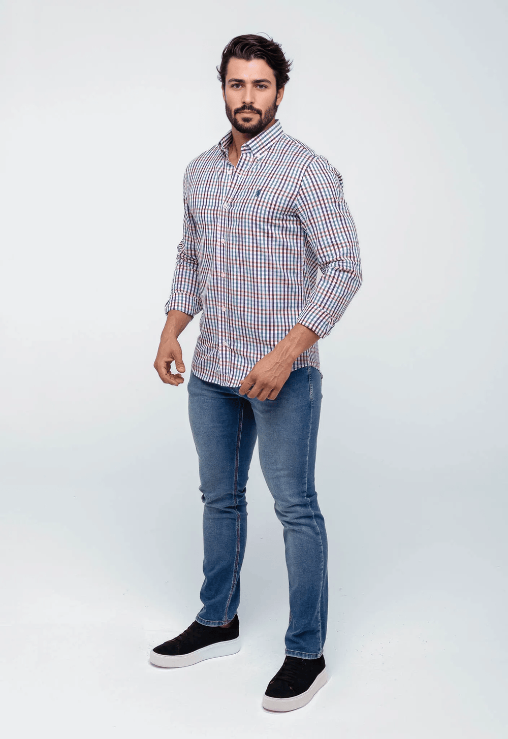 Camisa RL Manga Longa Custom Fit Xadrez - Henri Store