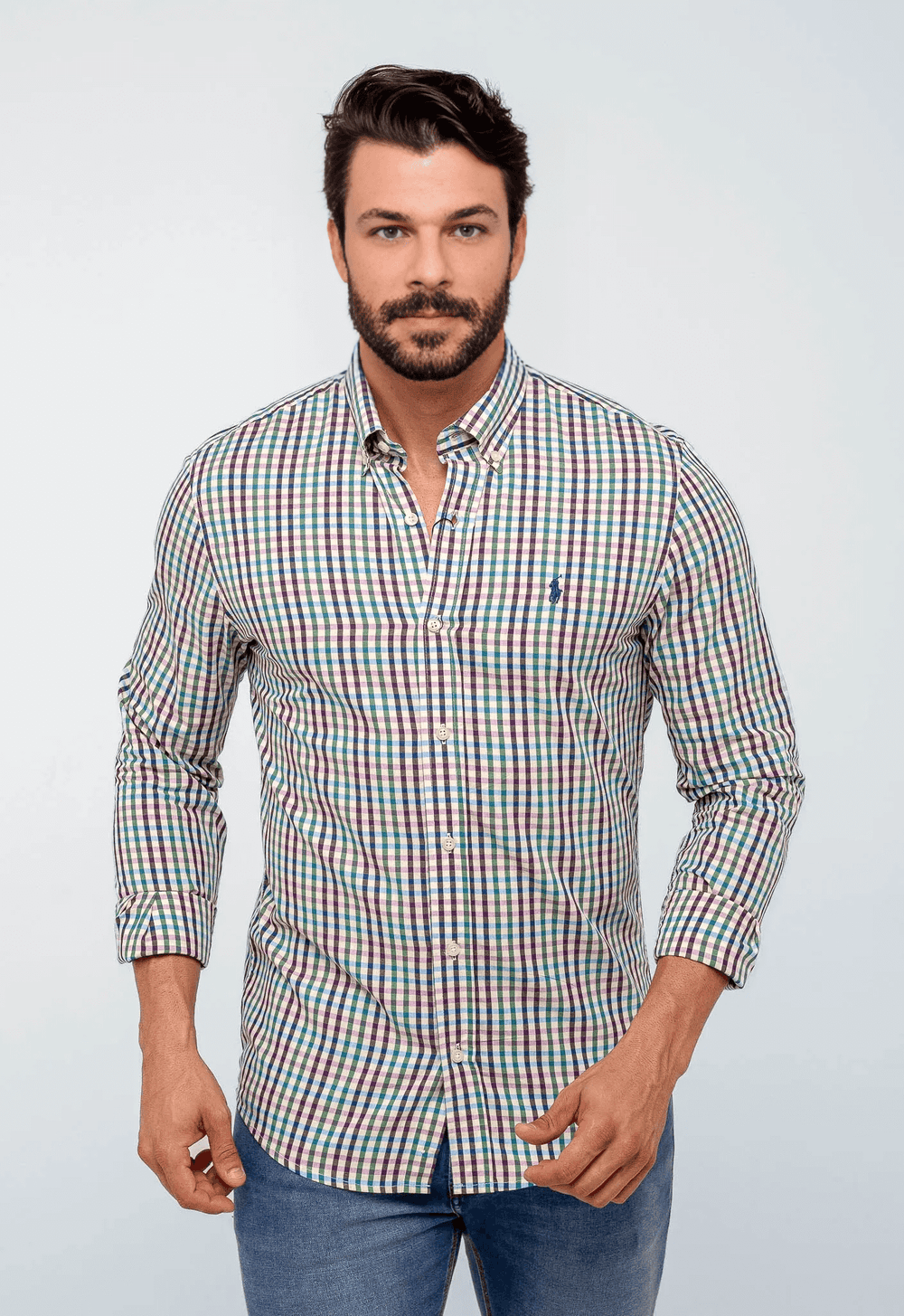 Camisa RL Manga Longa Custom Fit Xadrez - Henri Store