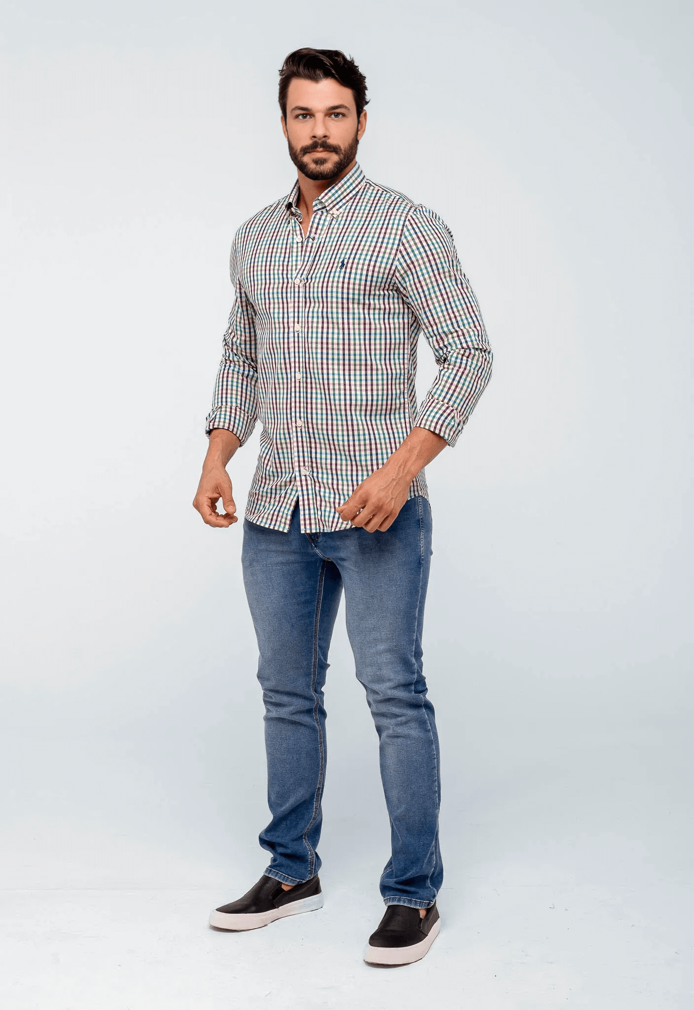 Camisa RL Manga Longa Custom Fit Xadrez - Henri Store