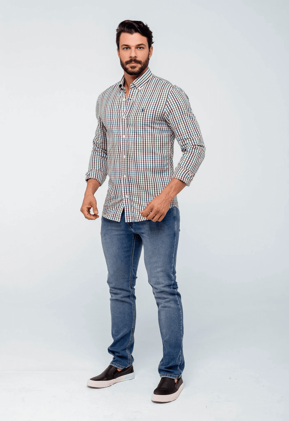 Camisa RL Manga Longa Custom Fit Xadrez - Henri Store