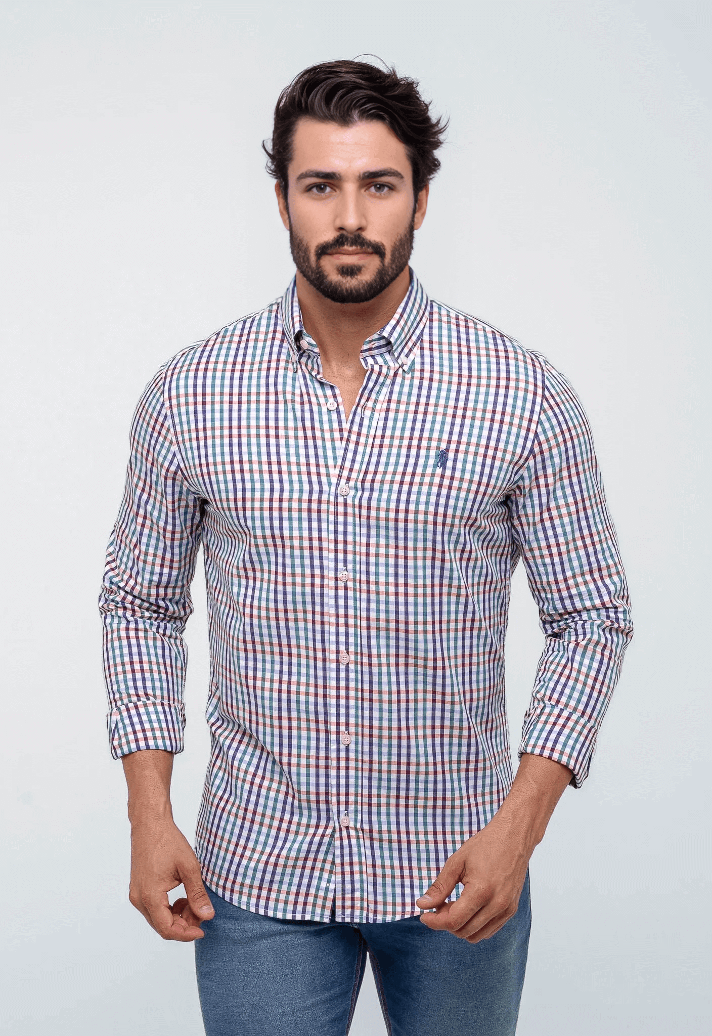 Camisa RL Manga Longa Custom Fit Xadrez - Henri Store
