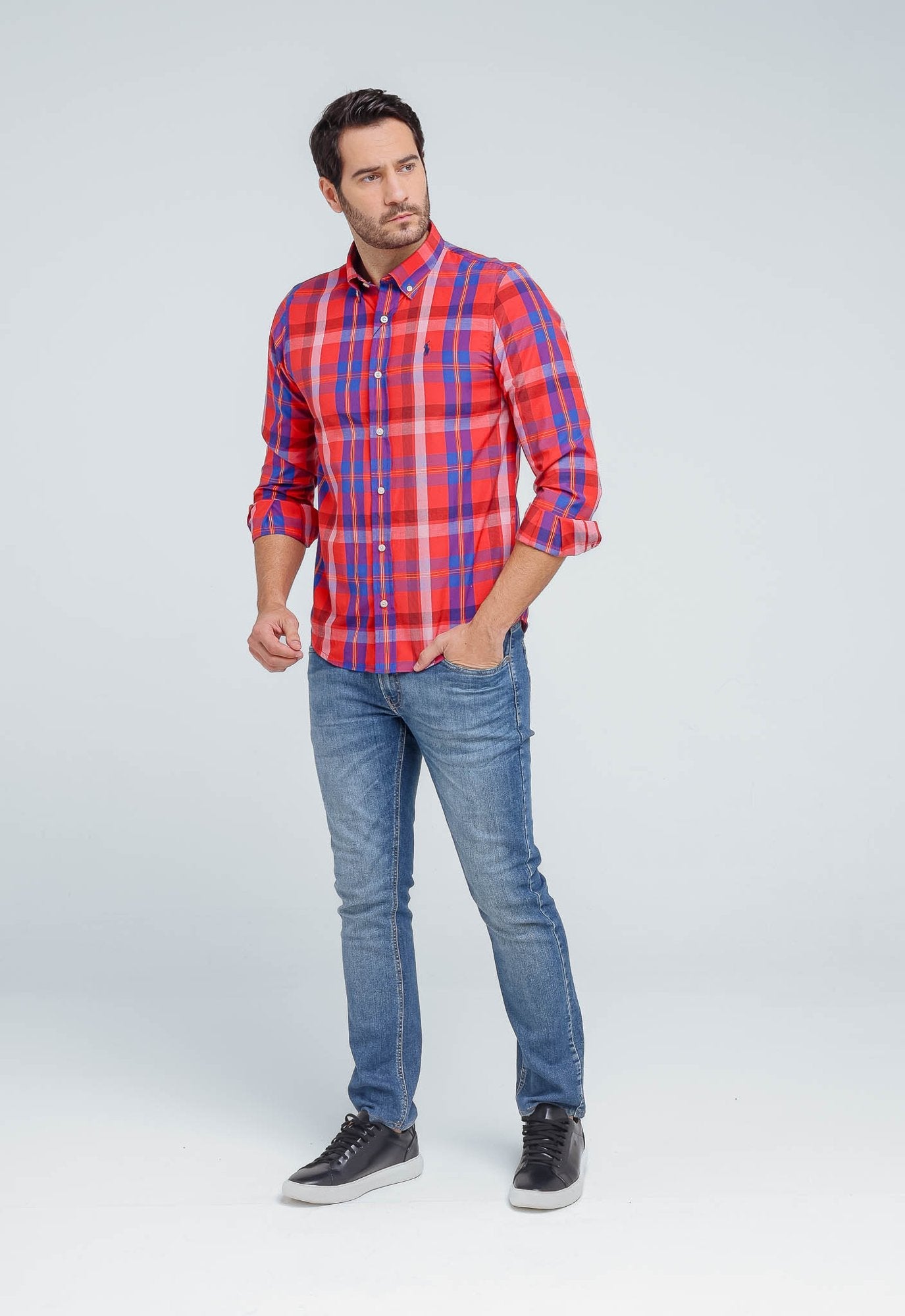 Camisa RL Manga Longa Custom Fit Xadrez - Henri Store
