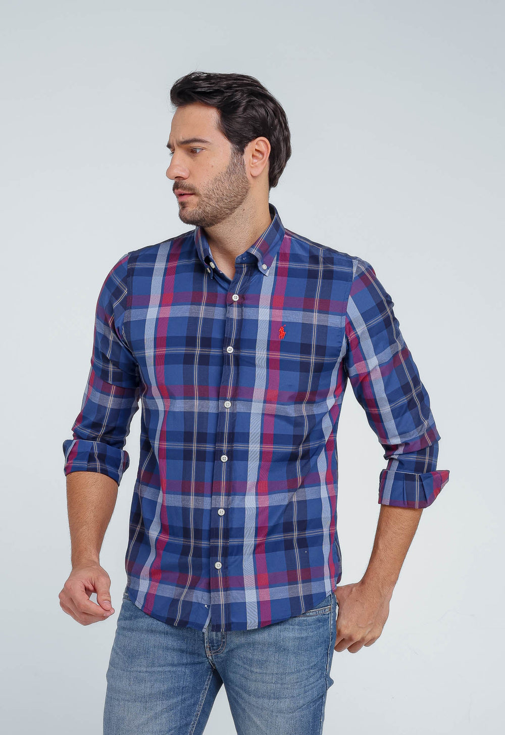 Camisa RL Manga Longa Custom Fit Xadrez - Henri Store