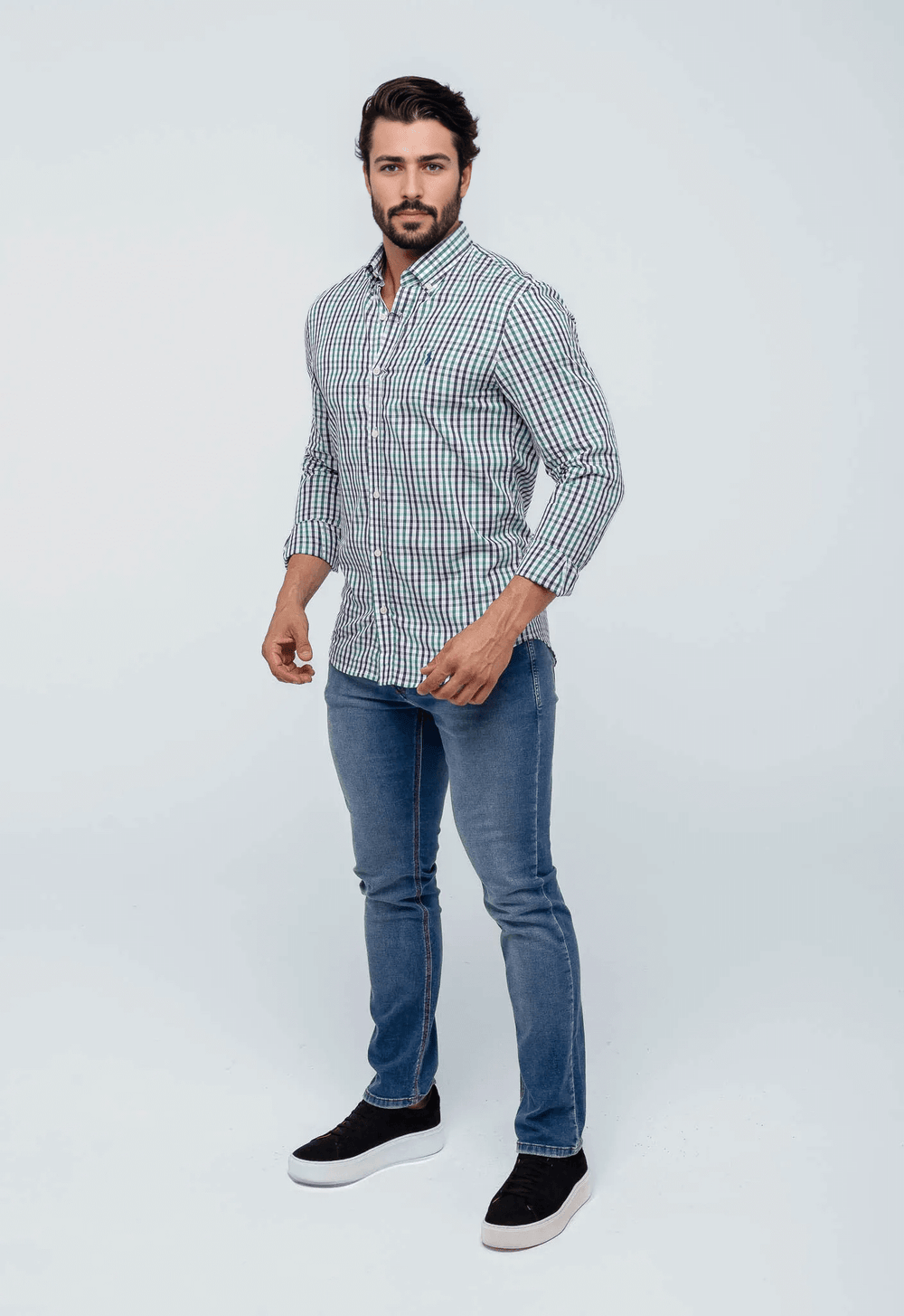 Camisa RL Manga Longa Custom Fit Xadrez - Henri Store