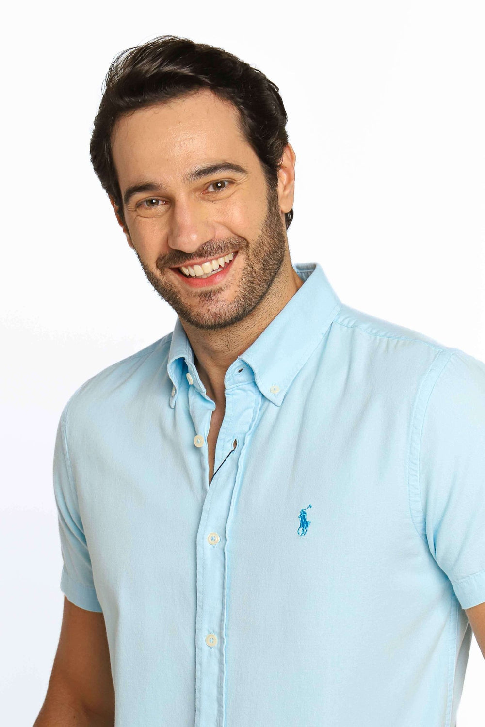 Camisa RL Mc Custom Fit Azul Claro Ponei Azul - Live - Henri Store