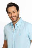 Camisa RL Mc Custom Fit Azul Claro Ponei Azul - Live - Henri Store