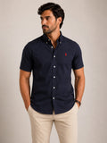 Camisa RL Mc Marinho Lisa Com Poney Vermelho - Henri Store