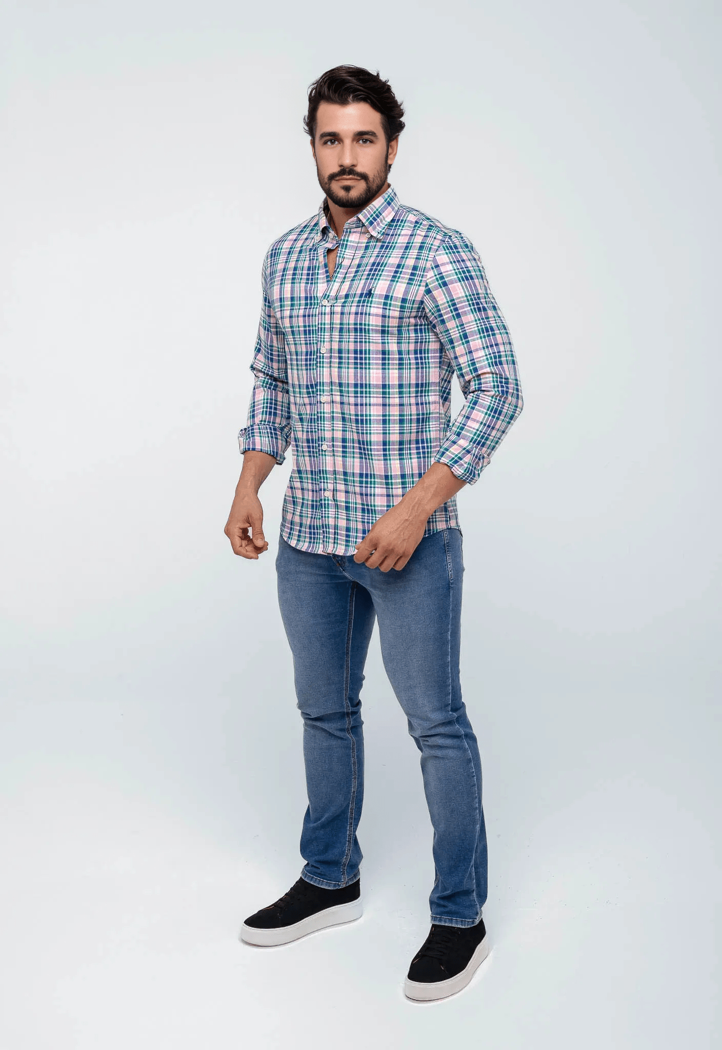 Camisa RL Ml Xadrez Custom Fit - Henri Store