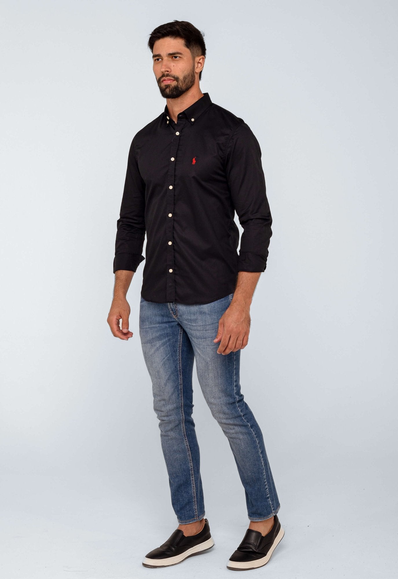 Camisa RL Preto Poney Vermelho - Henri Store