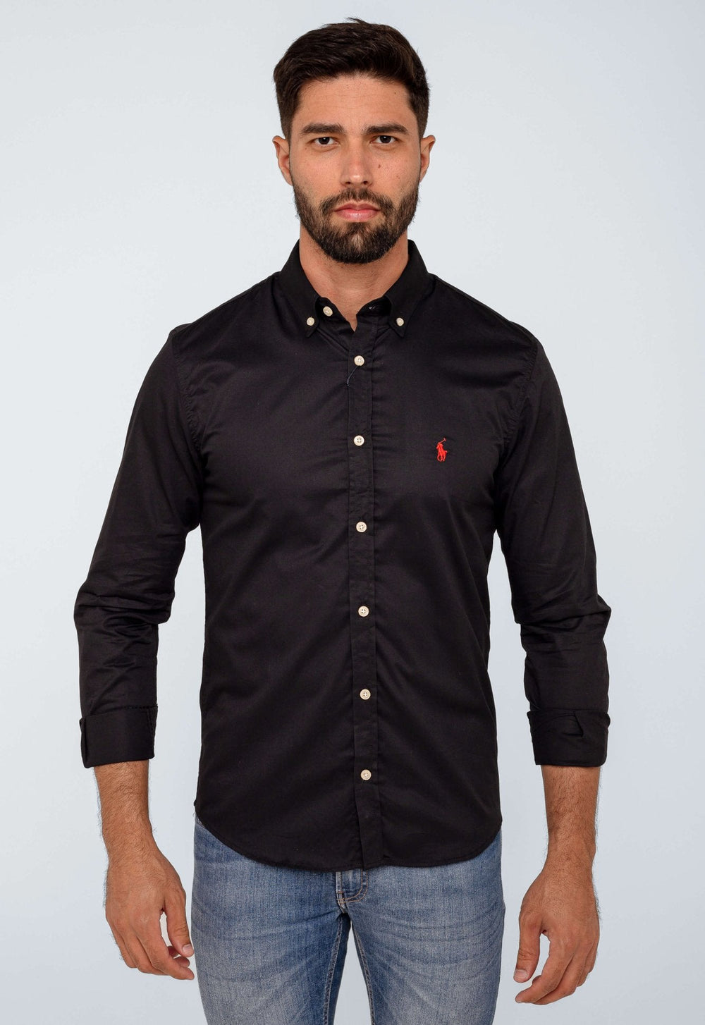 Camisa RL Preto Poney Vermelho - Henri Store