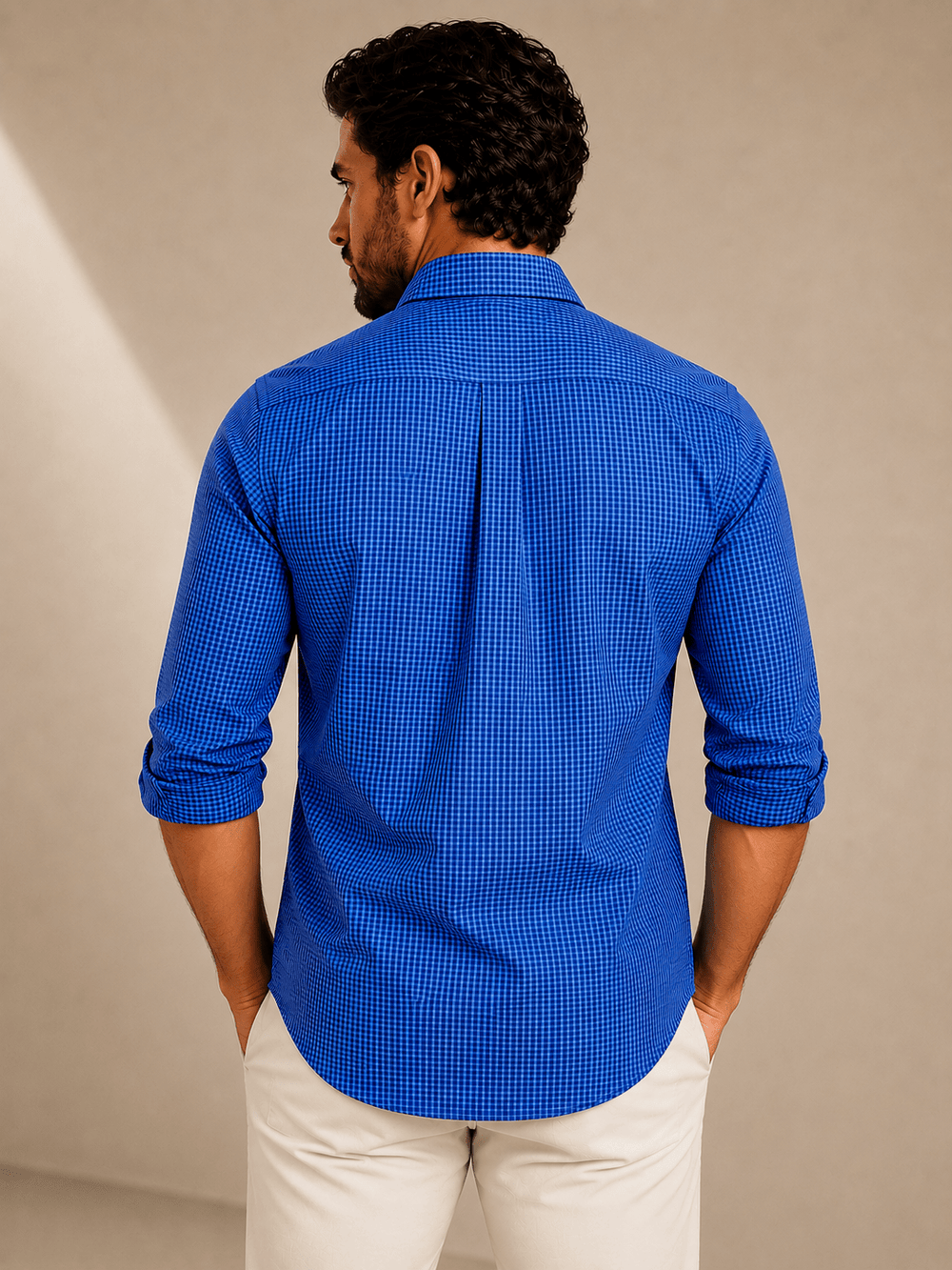 Camisa RL Xadrez Azul Ml Poney Preto - Henri Store