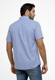 Camisa RL Xadrez Custom Fit MC Azul / Small Poney Laranja - Henri Store