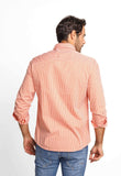 Camisa RL Xadrez Laranja Manga Longa Poney Azul - Henri Store
