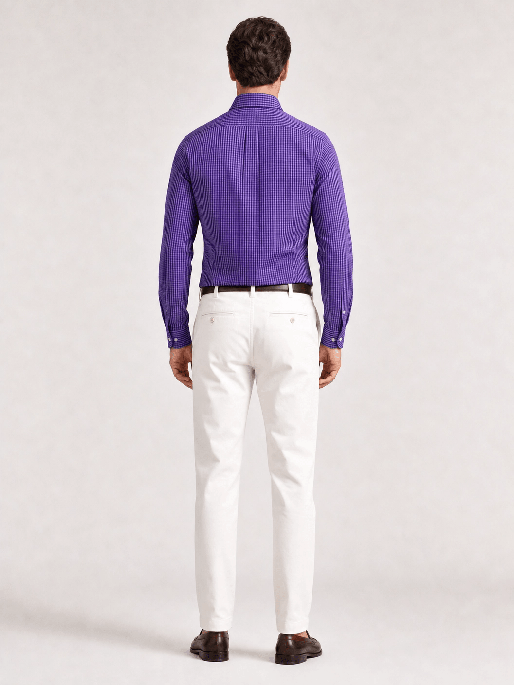 Camisa RL Xadrez Roxo Manga Longa Poney Preto - Henri Store