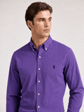 Camisa RL Xadrez Roxo Manga Longa Poney Preto - Henri Store