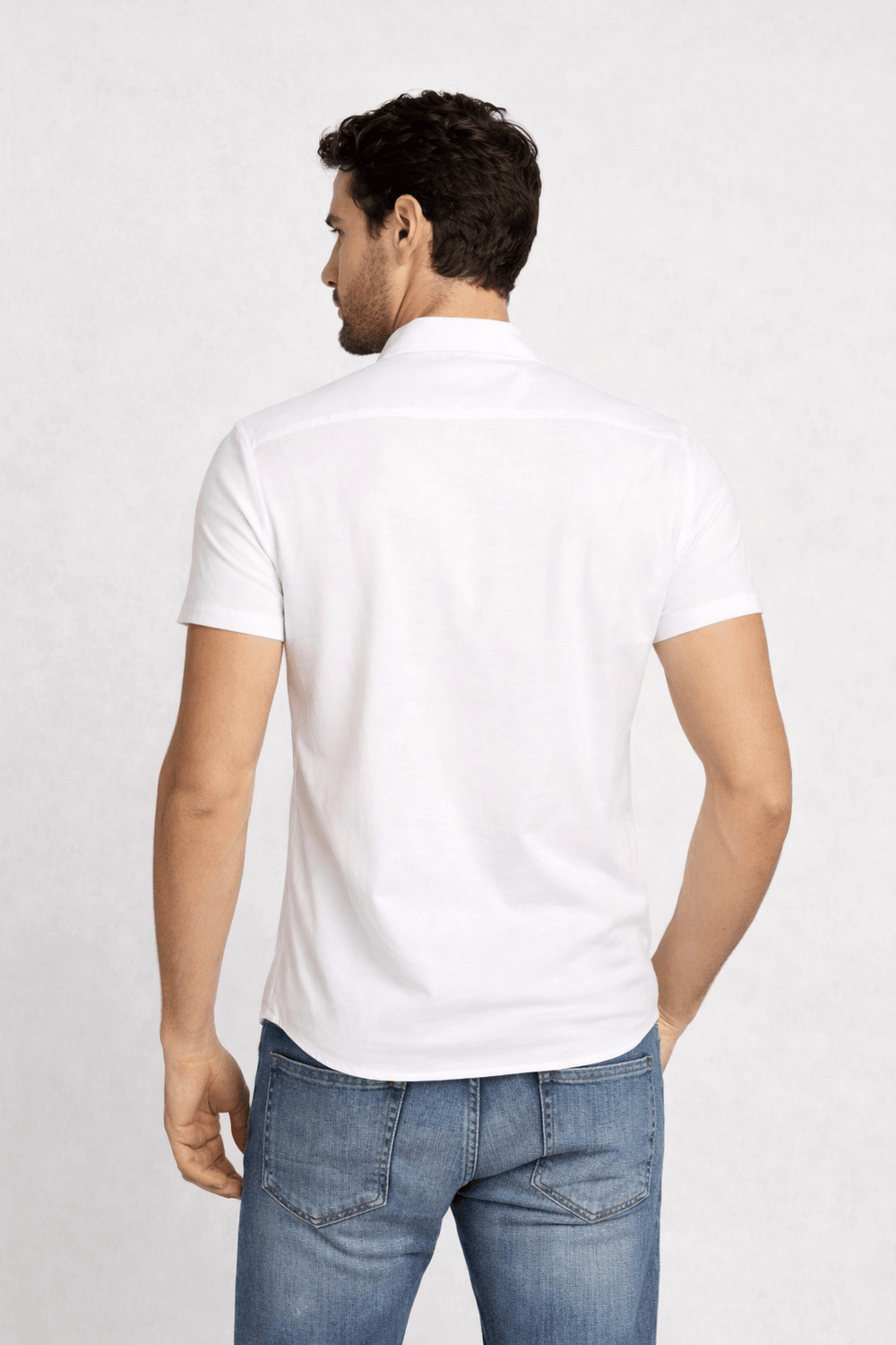 Camisa Scavo Basica Mc Branco - Henri Store