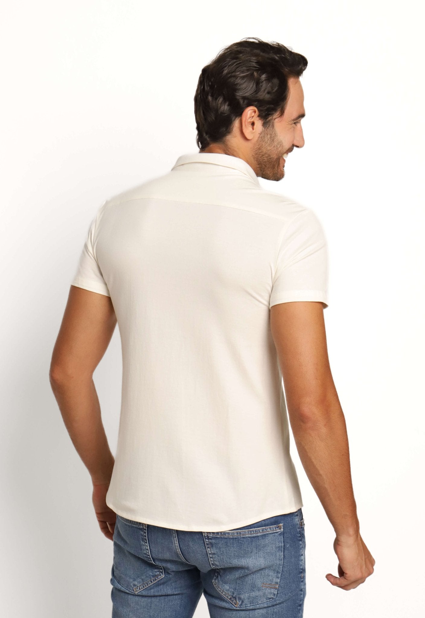 Camisa Scavo Basica mc Off White - Henri Store
