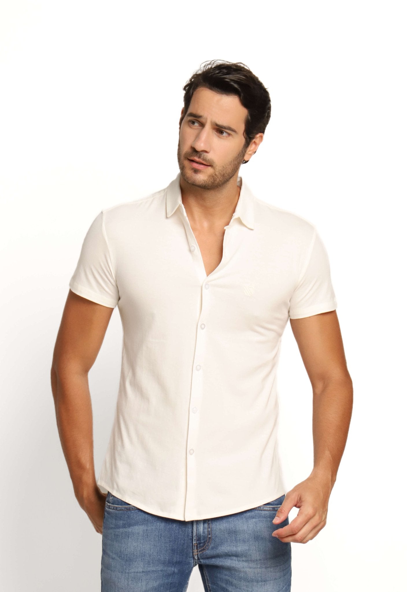 Camisa Scavo Basica mc Off White - Henri Store
