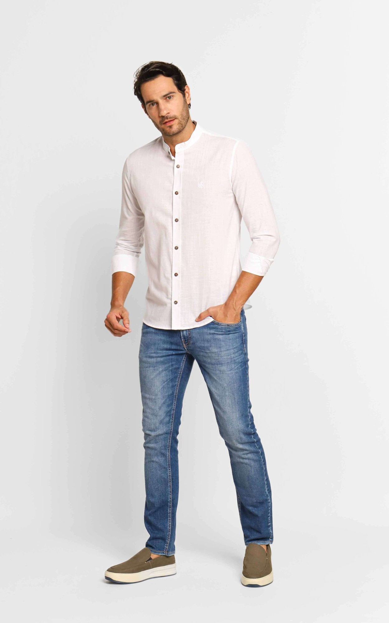 Camisa Scavo ml Básica Gola Padre - Henri Store