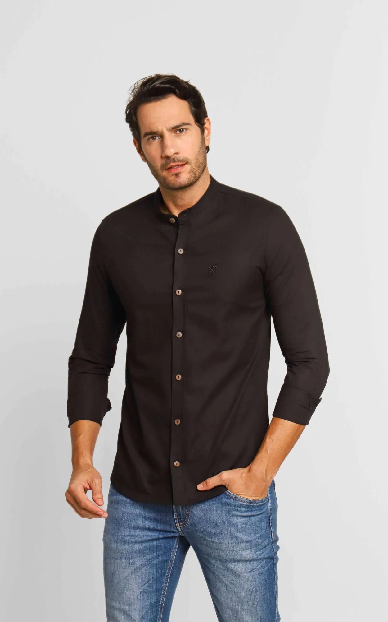Camisa Scavo ml Básica Gola Padre - Henri Store