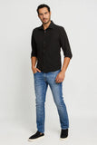 Camisa Scavo ml Slim Fit Preta - Henri Store