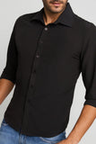 Camisa Scavo ml Slim Fit Preta - Henri Store