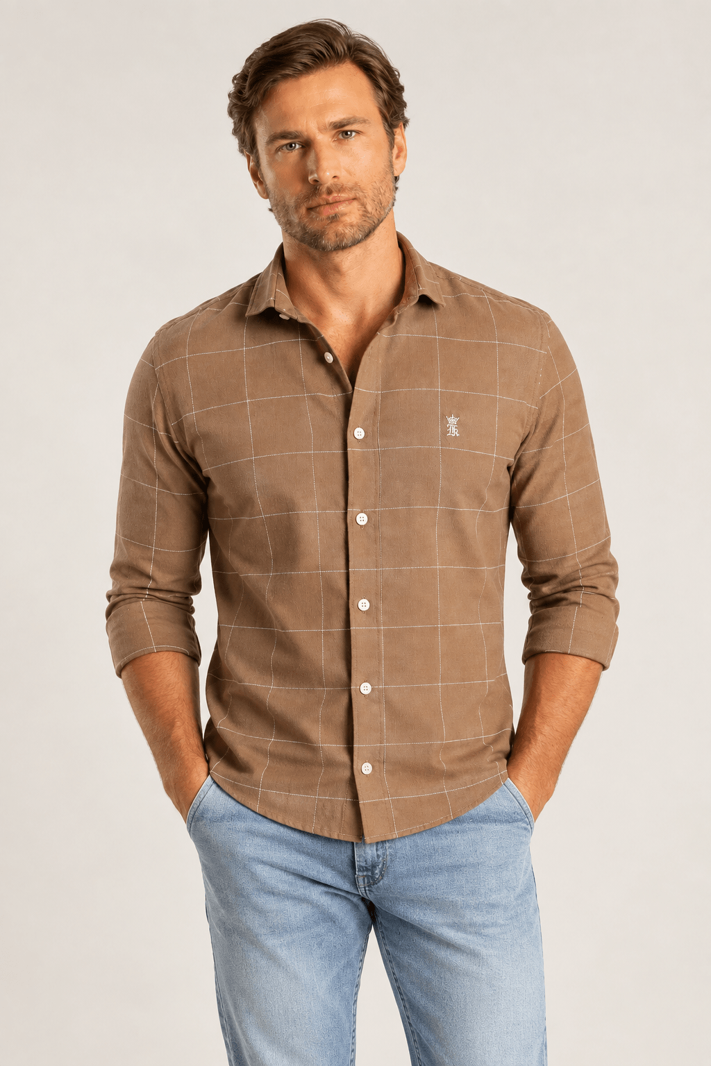 Camisa Sergio K Camisa Flannel Quadros Brown - Henri Store
