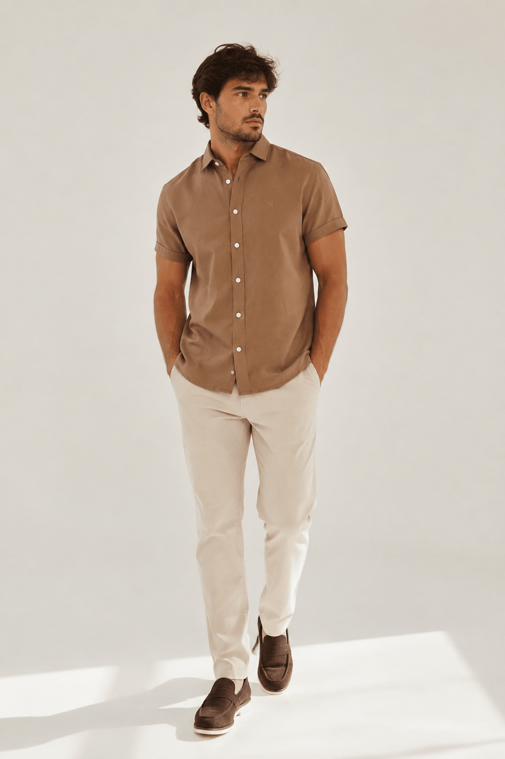 Camisa Sergio K MC Lyocell Stoned - Henri Store