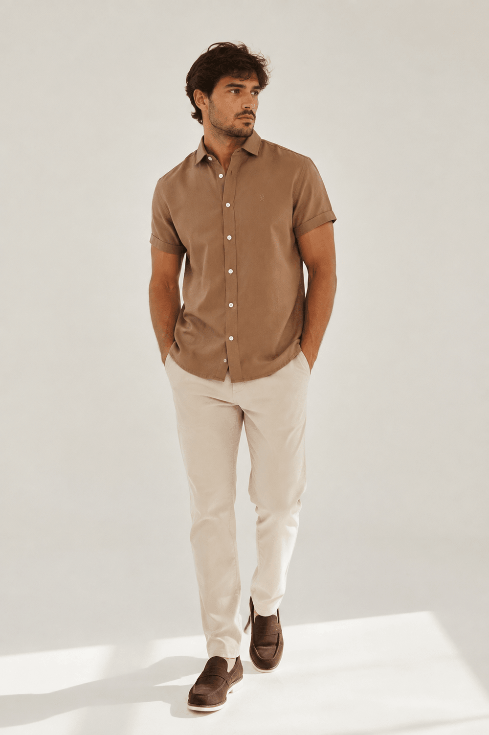 Camisa Sergio K MC Lyocell Stoned - Henri Store